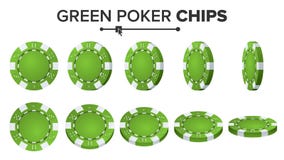 Pôquer verde Chips Vetora Grupo realístico Jogo de pôquer Chips Sign On White Background Flip Different Angles ilustração stock Pôquer verde Chips Vetora Grupo realístico Jogo de pôquer Chips Sign On White Background Flip Different Angles ilustração stock