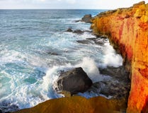 Pacific Coast, Crashing Waves Cliffs Stock Photo Pacific Coast, Crashing Waves Cliffs Stock Photo