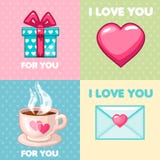 Pack of nice valentine greeting cards royalty free illustration Pack of nice valentine greeting cards royalty free illustration