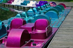 Paddle Boats. Docked Paddle Boats royalty free stock photography Paddle Boats. Docked Paddle Boats royalty free stock photography