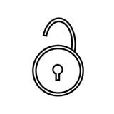 Padlock den Ikonenvektor, der auf weißem Hintergrund, Vorhängeschlosszeichen lokalisiert wird lizenzfreie abbildung Padlock den Ikonenvektor, der auf weißem Hintergrund, Vorhängeschlosszeichen lokalisiert wird lizenzfreie abbildung