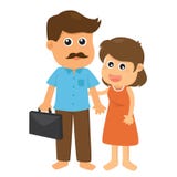 Padre e madre illustrazione vettoriale Padre e madre illustrazione vettoriale