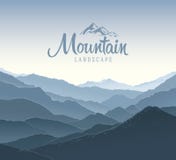 Paesaggio della montagna e logo degli elementi royalty illustrazione gratis Paesaggio della montagna e logo degli elementi royalty illustrazione gratis