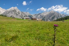 Paesaggio della montagna nelle alpi vicino a Walderalm, Austria, Tirolo Immagine Stock Libera da Diritti Paesaggio della montagna nelle alpi vicino a Walderalm, Austria, Tirolo Immagine Stock Libera da Diritti