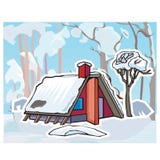Paesaggio di inverno per le lezioni turche royalty illustrazione gratis Paesaggio di inverno per le lezioni turche royalty illustrazione gratis