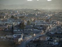 Pomeriggio polveroso di Juarez Messico fotografia stock libera da diritti Pomeriggio polveroso di Juarez Messico fotografia stock libera da diritti