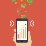 Pagamento mobile con l'illustrazione di vettore di tecnologia dello Smart Phone delle cellule royalty illustrazione gratis Pagamento mobile con l'illustrazione di vettore di tecnologia dello Smart Phone delle cellule royalty illustrazione gratis