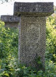 Pagan Tombstone in the village of Rajac, near Negotin, Serbia stock photos Pagan Tombstone in the village of Rajac, near Negotin, Serbia stock photos