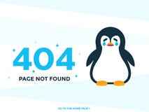 404 page not found vector with crying pinguin stock illustration 404 page not found vector with crying pinguin stock illustration