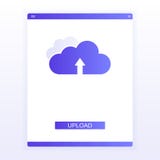 Pagina del sito Web di concetto Upload alla nube Illustrazione moderna di vettore royalty illustrazione gratis Pagina del sito Web di concetto Upload alla nube Illustrazione moderna di vettore royalty illustrazione gratis