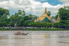 Pagoda and the boat royalty free stock photo Pagoda and the boat royalty free stock photo