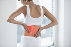 Pain. Beautiful Female Having Painful Feeling In Back, Backache Royalty Free Stock Image Pain. Beautiful Female Having Painful Feeling In Back, Backache Royalty Free Stock Image