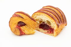 Pain à La Framboise, French Viennoiserie. Artwork From A Pastry Chef Royalty Free Stock Photography