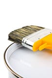 Paint Brush And Paint Bucket Royalty Free Stock Photo