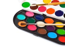 Paint Brush And Painters Palette Royalty Free Stock Photos
