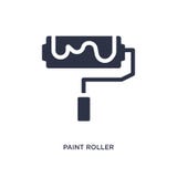 paint roller icon on white background. Simple element illustration from construction tools concept vector illustration paint roller icon on white background. Simple element illustration from construction tools concept vector illustration