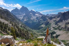 Paintbrush Canyon Trail in Grand Tetons National Park, Wyoming, royalty free stock photography Paintbrush Canyon Trail in Grand Tetons National Park, Wyoming, royalty free stock photography