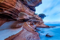Painted cliffs on Maria Island, Tasmania