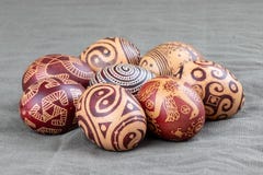 The painted eggs from the collection The Peace vector illustration The painted eggs from the collection The Peace vector illustration