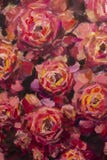 Painting flower canvas background - Oil painting close-up flower. Big red violet flowers rose peony closeup macro on canvas. royalty free stock images Painting flower canvas background - Oil painting close-up flower. Big red violet flowers rose peony closeup macro on canvas. royalty free stock images