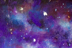 Painting Galaxy in space, Blue cosmic glow, beauty of universe, cloud of star, blur background, illustration artwork canvas. royalty free stock photography Painting Galaxy in space, Blue cosmic glow, beauty of universe, cloud of star, blur background, illustration artwork canvas. royalty free stock photography