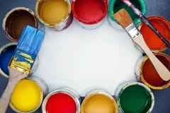 Painting workplace. royalty free stock images Painting workplace. royalty free stock images