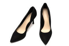 A pair of black pointed high-heeled shoes Stock Photo A pair of black pointed high-heeled shoes Stock Photo