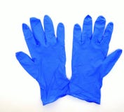 Blue Nitrile protective disposable gloves