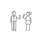 Pais, comemorando, ícone das bebidas Elemento do ?cone da vida familiar Linha fina ?cone para o projeto do Web site e o desenvolv ilustração royalty free Pais, comemorando, ícone das bebidas Elemento do ?cone da vida familiar Linha fina ?cone para o projeto do Web site e o desenvolv ilustração royalty free