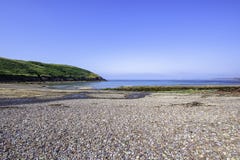 Paisagem cênico da costa de Pembrokeshire, Reino Unido Colorido e mergulhadores fotografia de stock Paisagem cênico da costa de Pembrokeshire, Reino Unido Colorido e mergulhadores fotografia de stock