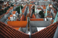 Paisagem do centro de cidade de Gdansk foto de stock Paisagem do centro de cidade de Gdansk foto de stock