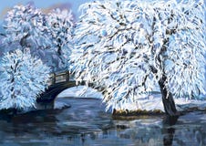 Paisagem do inverno ilustração royalty free Paisagem do inverno ilustração royalty free
