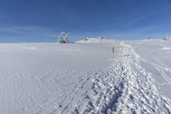 Paisagem do inverno da montanha de Vitosha, Sofia City Region, Bulg?ria fotos de stock Paisagem do inverno da montanha de Vitosha, Sofia City Region, Bulg?ria fotos de stock