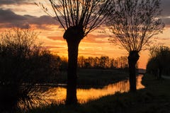Paisagens nos Países Baixos, paisagens holandesas imagens de stock Paisagens nos Países Baixos, paisagens holandesas imagens de stock