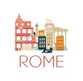 Paisaje clásico de Roma Toristic libre illustration Paisaje clásico de Roma Toristic libre illustration