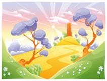 Paisaje con la torre. libre illustration Paisaje con la torre. libre illustration