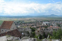 Paisaje de Rushnov - una ciudad rumana imágenes de archivo libres de regalías Paisaje de Rushnov - una ciudad rumana imágenes de archivo libres de regalías