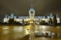 The Palace of Culture architecture by night