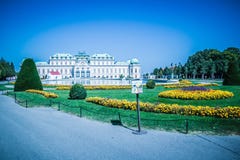 Palace garden of Belvedere in Vienna, Austria stock photos Palace garden of Belvedere in Vienna, Austria stock photos