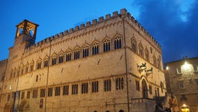 Palazzo-dei Priori is een historisch gebouw in Perugia, Umbrië, centraal Italië stock afbeelding Palazzo-dei Priori is een historisch gebouw in Perugia, Umbrië, centraal Italië stock afbeelding