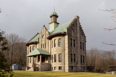 Palenville, NY / United States - Jan. 6, 2019: Landscape view of Rowena Memorial School stock photography Palenville, NY / United States - Jan. 6, 2019: Landscape view of Rowena Memorial School stock photography