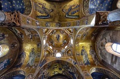 Palermo, Italien, Sizilien am 24. August 2015 Die schöne Kirche des Martorana stockbilder Palermo, Italien, Sizilien am 24. August 2015 Die schöne Kirche des Martorana stockbilder
