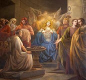 Palermo - pintura del martirio cristiano temprano de la capilla lateral en el chiesa del Gesu del La de la iglesia imagen de archivo Palermo - pintura del martirio cristiano temprano de la capilla lateral en el chiesa del Gesu del La de la iglesia imagen de archivo