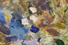 Palette of an artist close up stock photo Palette of an artist close up stock photo