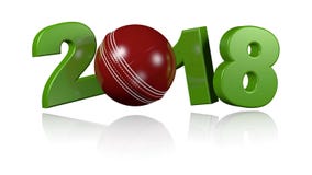 Palla da cricket 2018 nella rotazione infinita Palla da cricket 2018 nella rotazione infinita