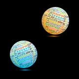 Palle del neon di Gdpr illustrazione di stock Palle del neon di Gdpr illustrazione di stock