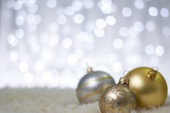 Palle di Natale dell'oro immagine stock Palle di Natale dell'oro immagine stock