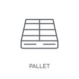Pallet linear icon. Modern outline Pallet logo concept on white royalty free illustration Pallet linear icon. Modern outline Pallet logo concept on white royalty free illustration