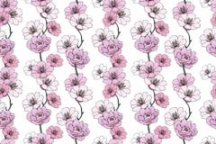 Pallido - camelie rosa e gardenie illustrazione vettoriale Pallido - camelie rosa e gardenie illustrazione vettoriale