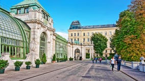Palm house in Burggarten in Vienna of Austria Royalty Free Stock Image Palm house in Burggarten in Vienna of Austria Royalty Free Stock Image